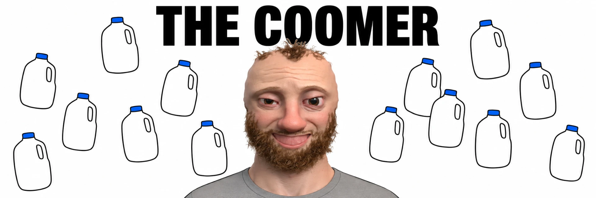 The Coomer surrounded by milk jugs